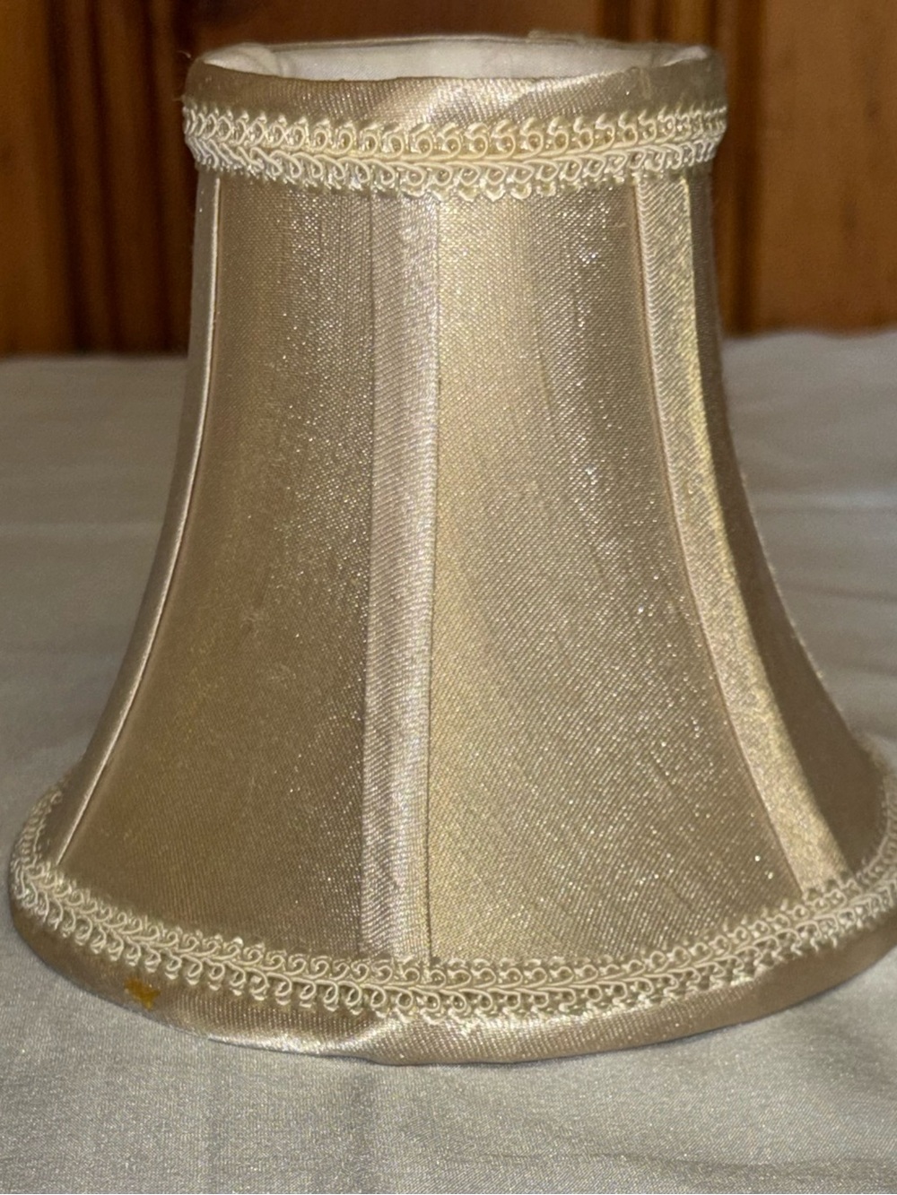 Silk Tapered Lamp Shade in Champagne Brand New
